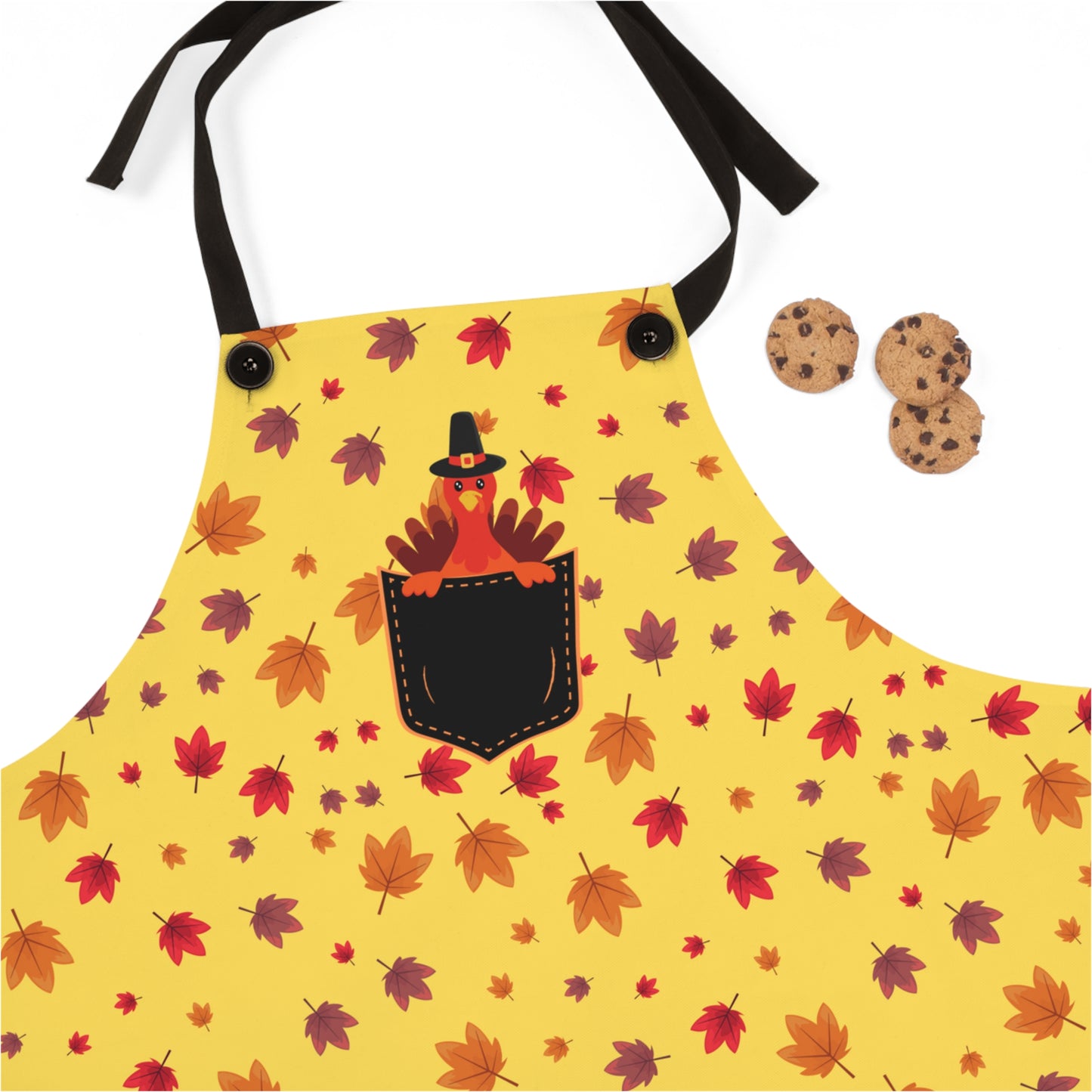 In addition to its aesthetic appeal, this apron is also highly functional, ensuring that you stay clean and protected while preparing your Thanksgiving feast.