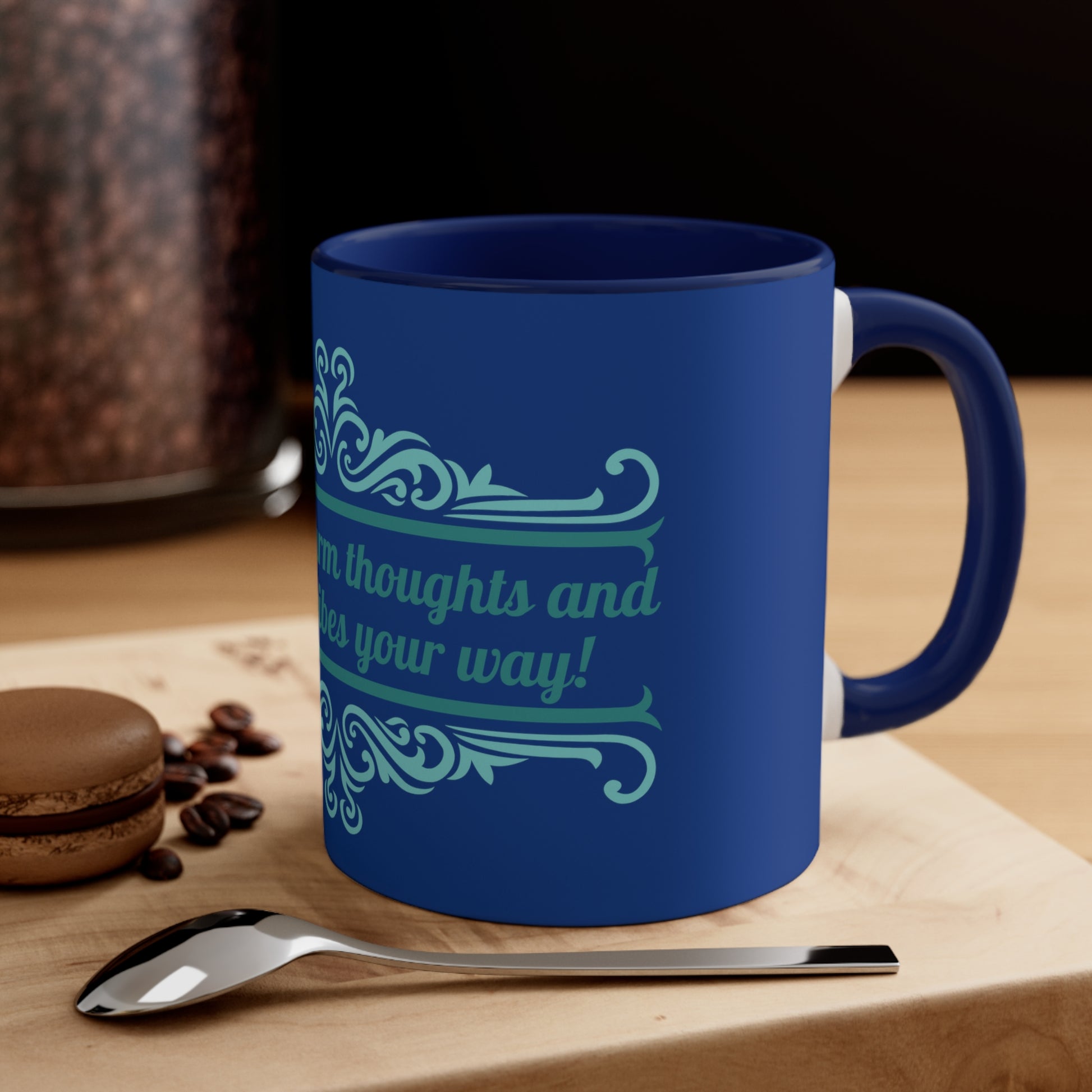 The cup is adorned with a heartfelt message that reads Sending warm thoughts and healing vibes your way, making it a perfect gift to offer solace and support to a loved one going through a challenging time.