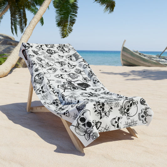 We are delighted to introduce our exquisite Gothic Gardens Beach Towel designed by Chilli. This premium towel is available in two sizes: 30 in. x 60 in. and 36 in.  x 72 in.