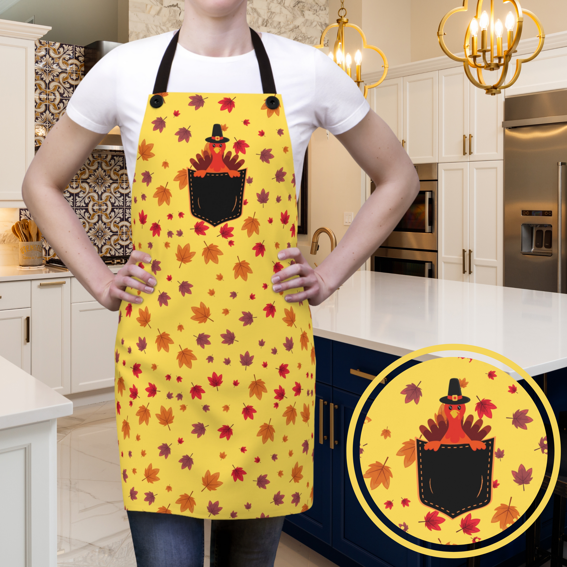 Introducing the Polly Twill Apron from Care and Wishes Boutique, designed to elevate your cooking experience this Thanksgiving season. Crafted with 100 percent polyester, this apron combines lightweight comfort with exceptional durability.