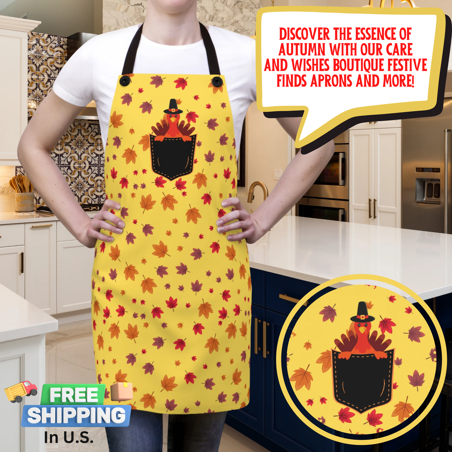 Featuring detachable black twill straps, this apron offers a customizable fit for maximum convenience.