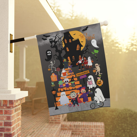 Introducing our spooktacular Halloween banner, designed by Care and Wishes Boutique! Get ready to embrace the Halloween spirit with this hauntingly beautiful decoration.