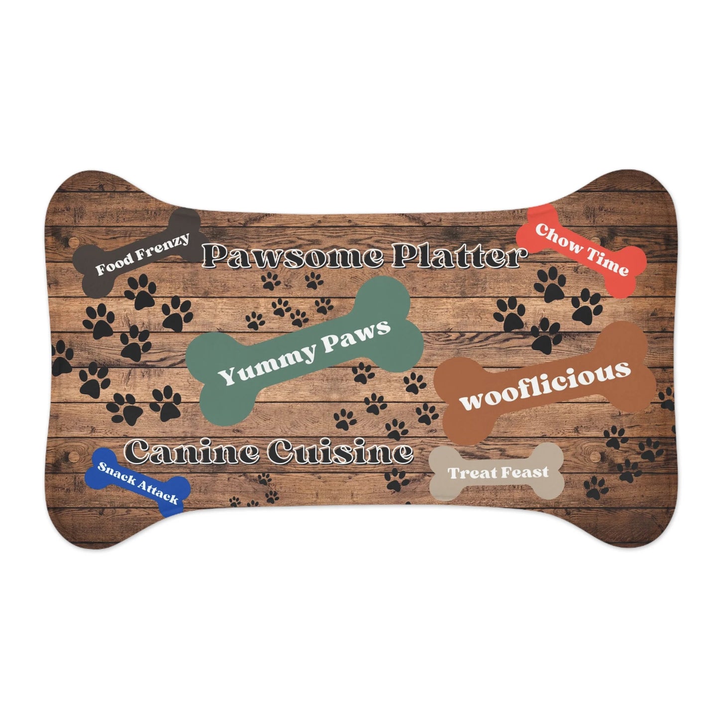 Dog Bone Personalized Pet Mat, dog mat, pet mat, food bowl mat, custom, dog decor, dog placemat, floor mat, memory foam pet mat, custom mat