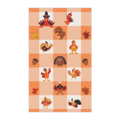 Enjoy the convenience of free delivery within the United States, making it easier for you to bring a dash of festive flair to your home. Elevate your kitchen experience and infuse it with a touch of turkey-themed fun with our "Turkey Trot" kitchen towel from Care And Wishes Boutique.&nbsp;