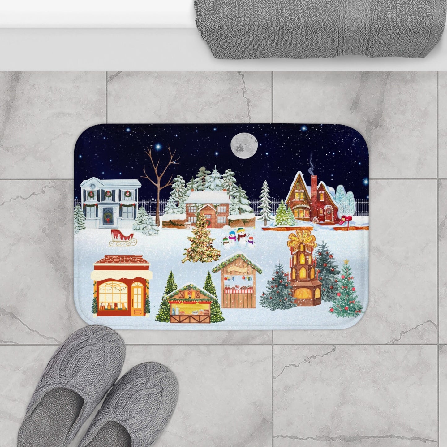 Introducing our exquisite bath mat from Care and Wishes Boutique! This luxurious mat is available in two sizes, 24" x 17" or 34" x 21", providing you with the perfect fit for your bathroom.