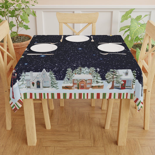 Introducing our exquisite tablecloth designed by Care and Wishes Boutique, where elegance meets practicality. Crafted with utmost care, our tablecloth is made of 100 percent polyester, ensuring a soft and lightweight feel.