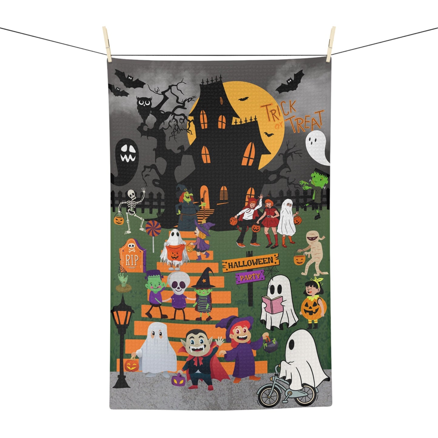 Whether you're a tea enthusiast, a passionate cook, or simply appreciate beautiful and practical home accessories, this tea towel from Care and Wishes Boutique is a must-have. Its durability, softness, and enchanting design make it a perfect choice for adding a touch of Halloween magic to your kitchen decor. 